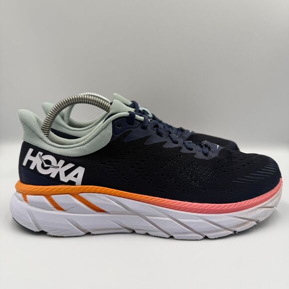 Hoka One One Shoes - Hoka One One Clifton 7 Women's Size 9 Blue White Running Shoes 1110509 BIBH